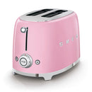 Smeg 50's Retro Style Kettle and 2 Slice Toaster Set Pink